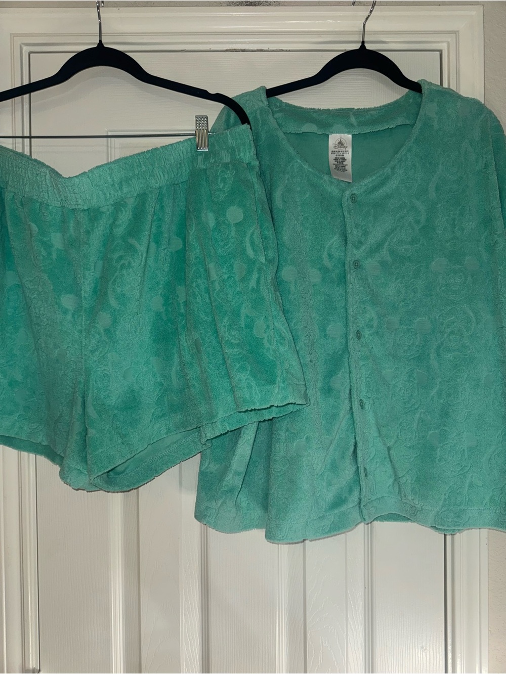 Disney Turquoise Two-Piece Terry Cloth Lounge Set